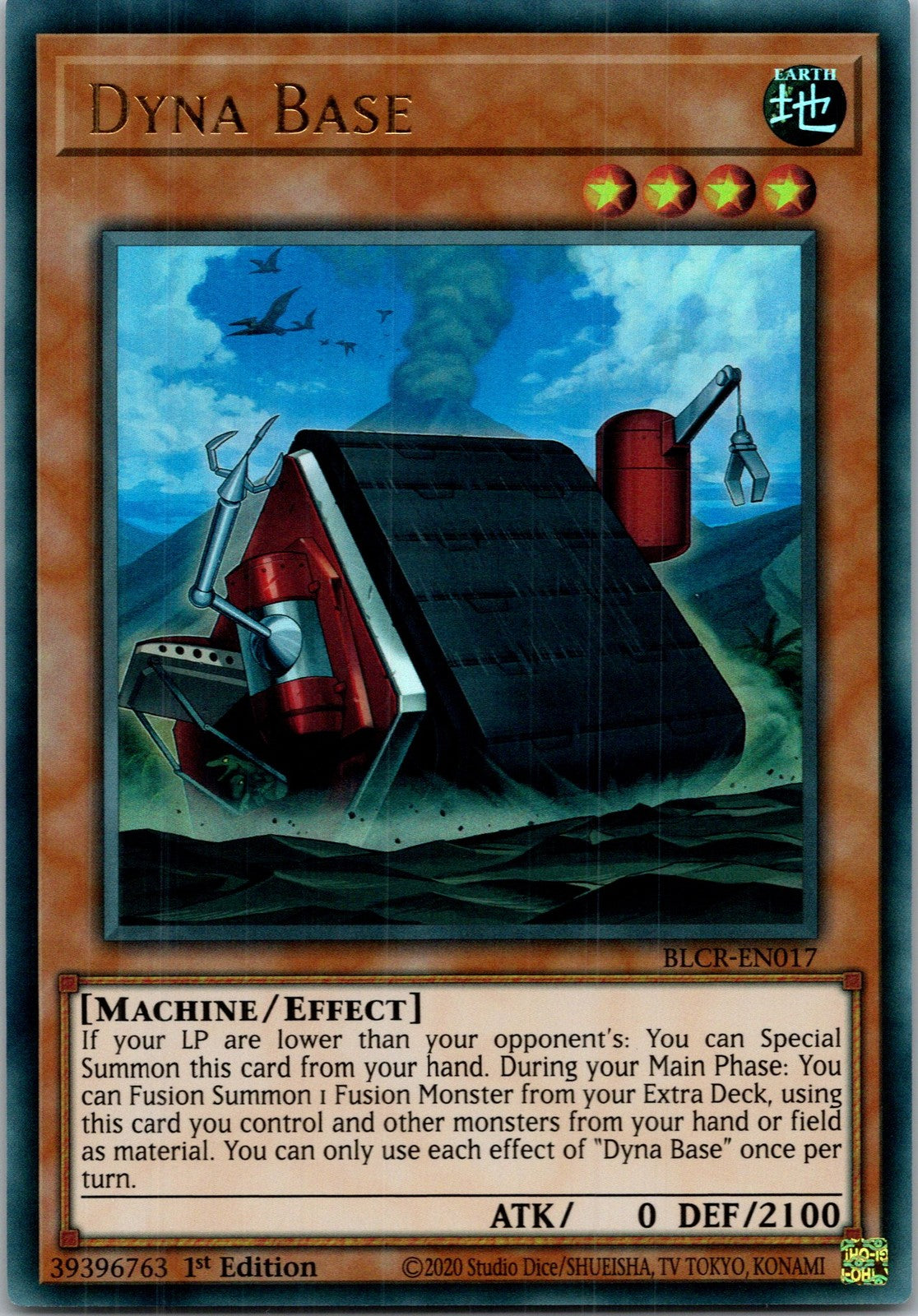 Yugioh Dyna Base BLCR-EN017 1st Edition Ultra Rare NM