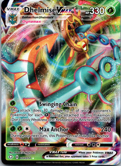 Pokemon Dhelmise VMAX Ultra Rare Shining Fates 010/072 NM