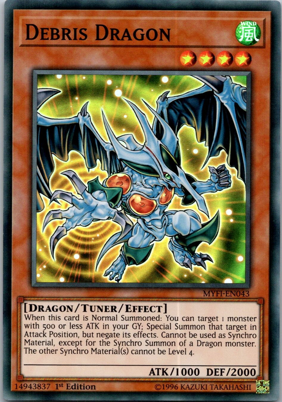 Yugioh Debris Dragon MYFI-EN043 1st Edition Super Rare NM