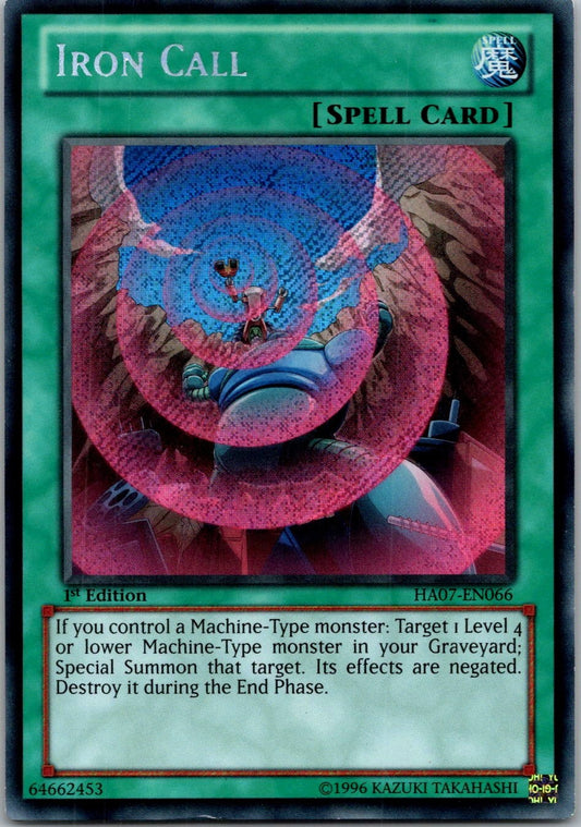 Yugioh Iron Call HA07-EN066 1st Edition Secret Rare NM