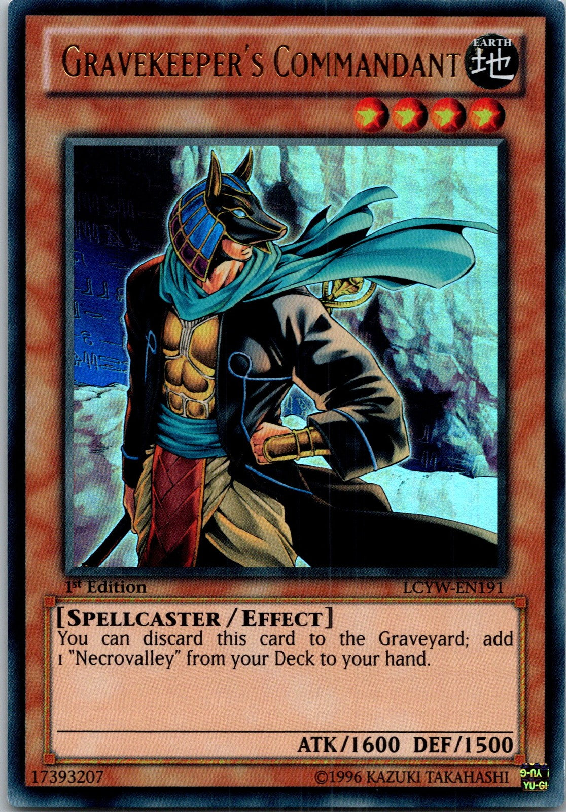 Yugioh Gravekeeper's Commandant LCYW-EN191 1st Edition Ultra Rare NM