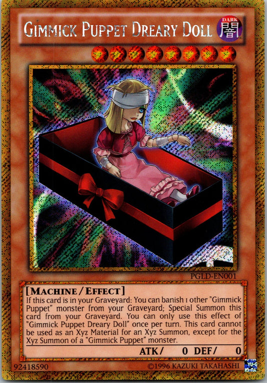 Yugioh Gimmick Puppet Dreary Doll PGLD-EN001 Gold Secret Rare NM