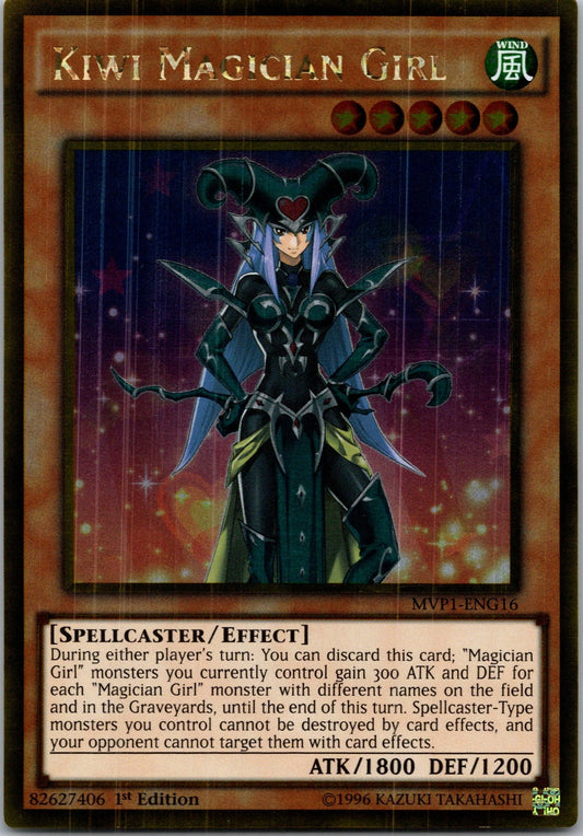 Yugioh Kiwi Magician Girl MVP1-ENG16 1st Edition Gold Rare NM