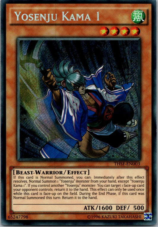 Yugioh Yosenju Kama 1 THSF-EN003 Secret Rare NM