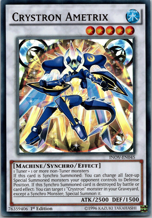 Yugioh Crystron Ametrix INOV-EN045 1st Edition Super Rare NM