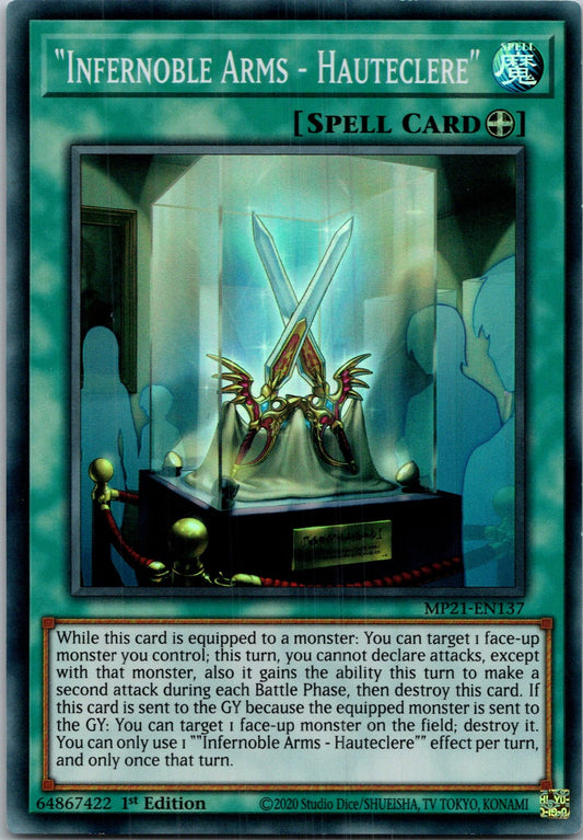 Yugioh "Infernoble Arms - Hauteclere" MP21-EN137 1st Edition Super Rare NM