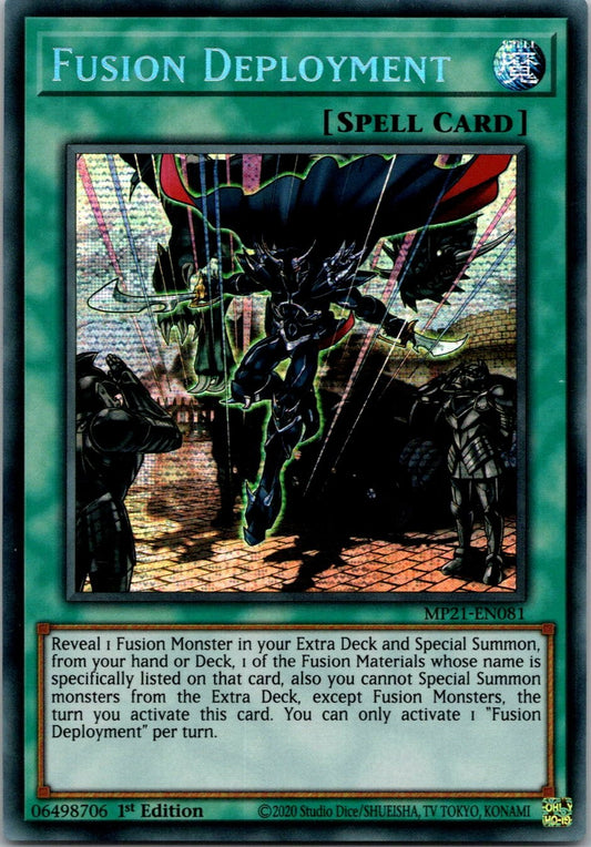 Yugioh Fusion Deployment MP21-EN081 1st Edition Prismatic Secret Rare NM