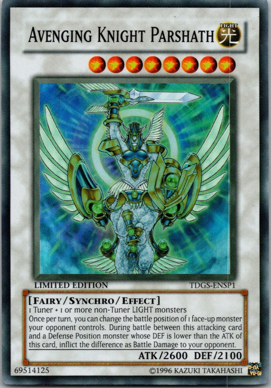 Yugioh Avenging Knight Parshath TDGS-ENSP1 Limited Edition Super Rare NM