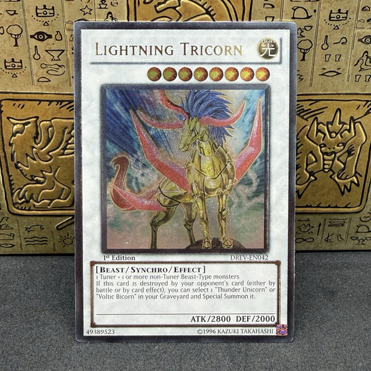 Yugioh Lightning Tricorn DREV-EN042 1st Edition Ultimate Rare NM