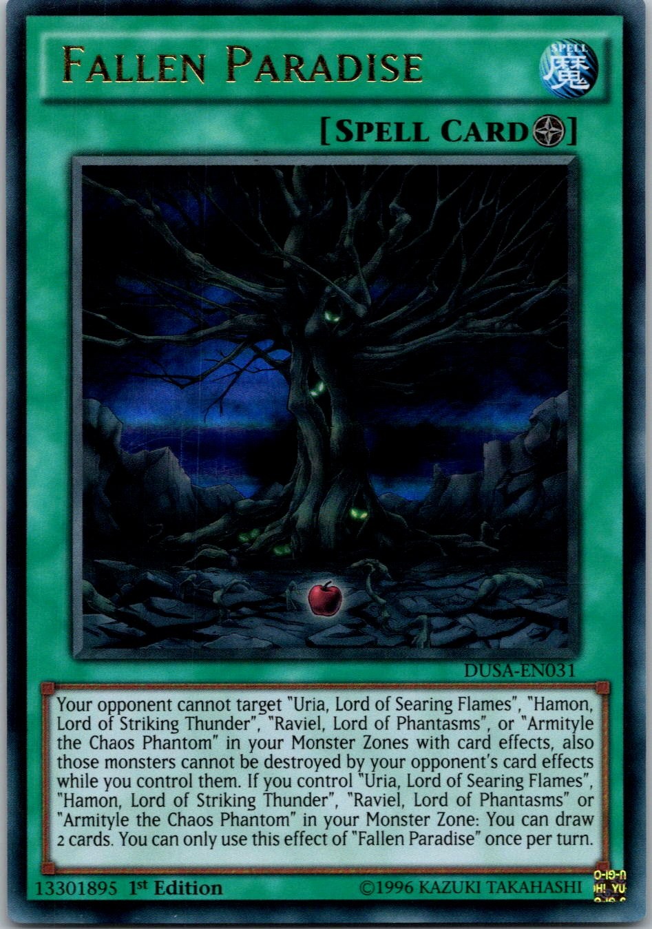 Yugioh Fallen Paradise DUSA-EN031 1st Edition Ultra Rare NM