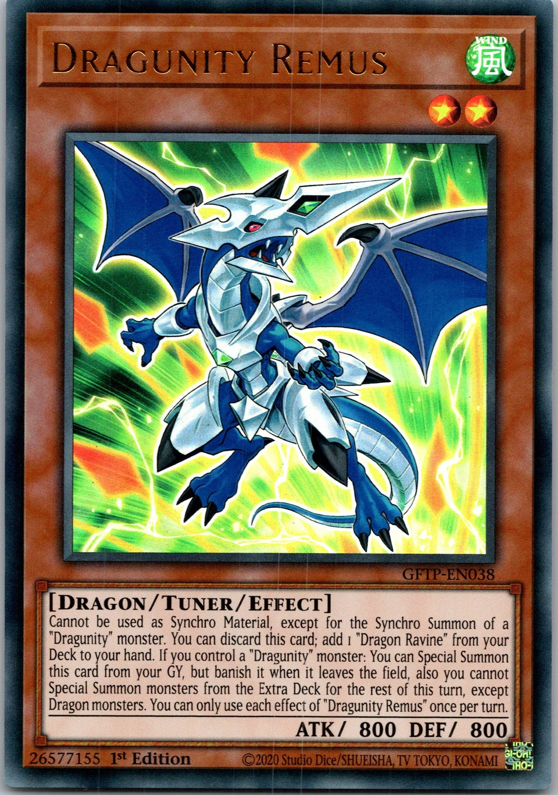 Yugioh Dragunity Remus GFTP-EN038 1st Edition Ultra Rare NM