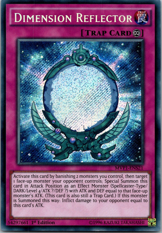Yugioh Dimension Reflector MVP1-ENS21 1st Edition Secret Rare NM