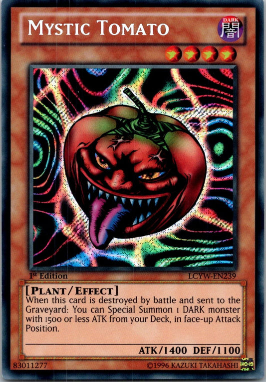 Yugioh Mystic Tomato LCYW-EN239 1st Edition Secret Rare NM