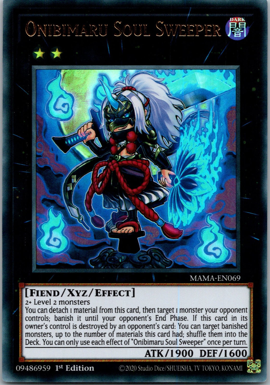 Yugioh Onibimaru Soul Sweeper MAMA-EN069 1st Edition Ultra Rare NM
