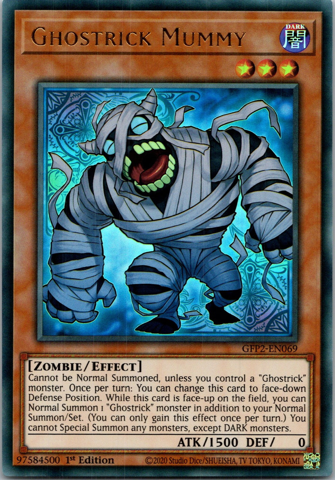 Yugioh Ghostrick Mummy GFP2-EN069 1st Edition Ultra Rare NM