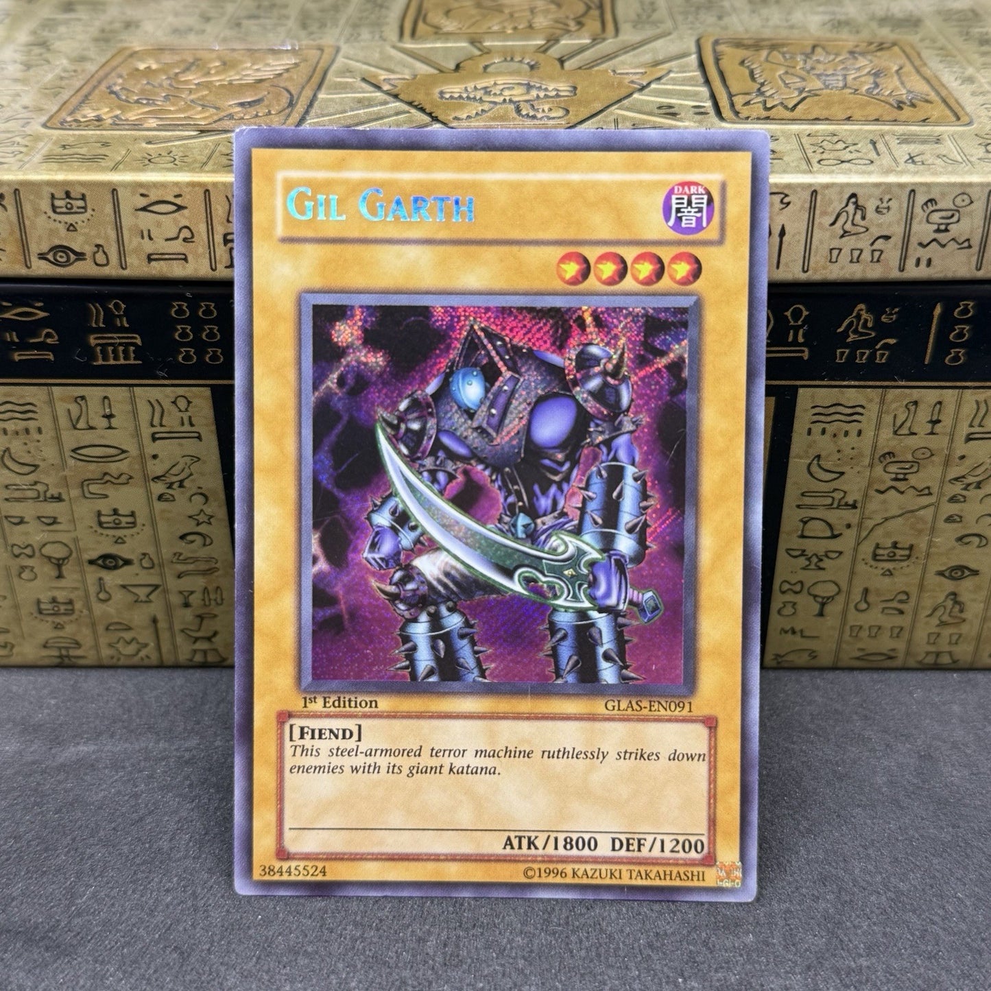 Yugioh Gil Garth GLAS-EN091 Secret Rare 1st Edition VLP