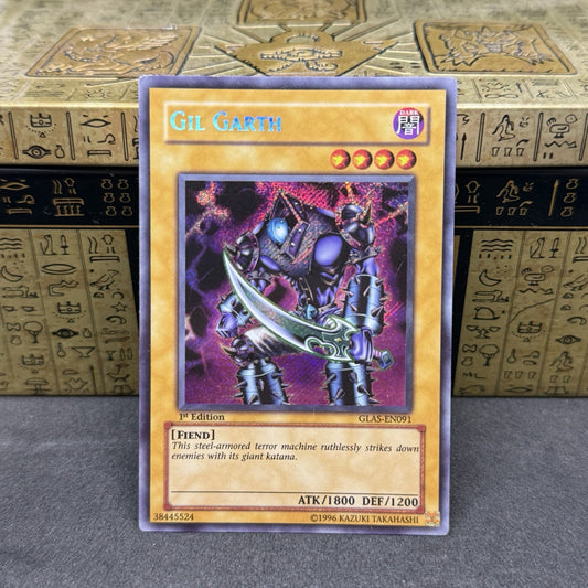 Yugioh Gil Garth GLAS-EN091 Secret Rare 1st Edition VLP