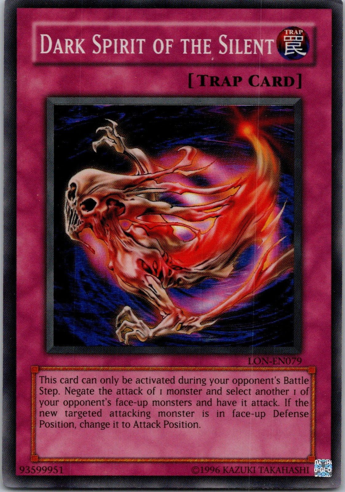 Yugioh Dark Spirit of the Silent LON-079 Super Rare NM