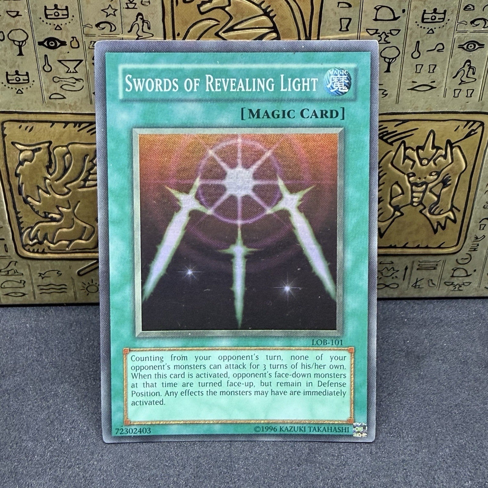 Yugioh Swords of Revealing Light LOB-101 Super Rare OG Print MP