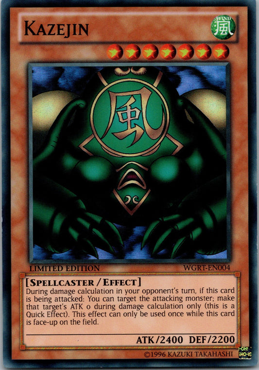 Yugioh Kazejin WGRT-EN004 Limited Edition Super Rare NM