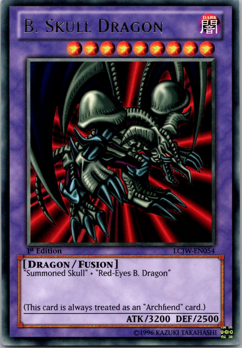 Yugioh B. Skull Dragon LCJW-EN054 1st Edition Rare NM
