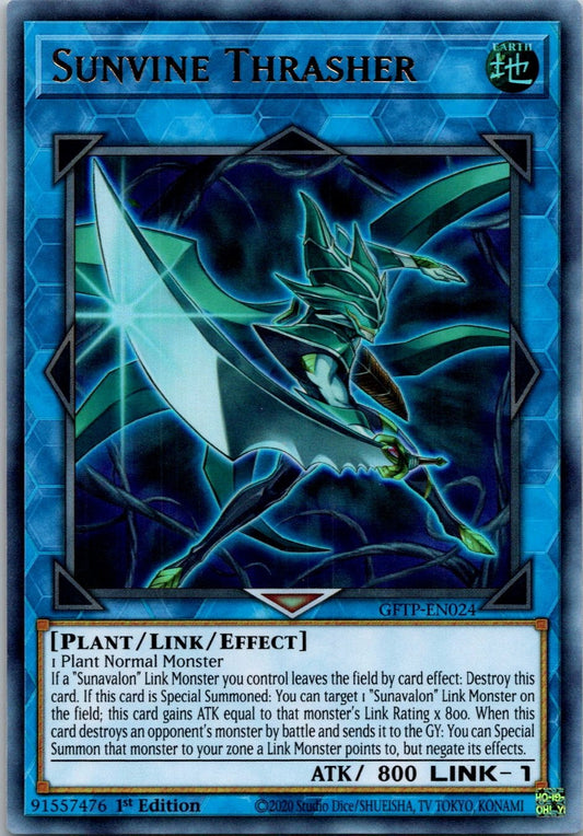 Yugioh Sunvine Thrasher GFTP-EN024 1st Edition Ultra Rare NM