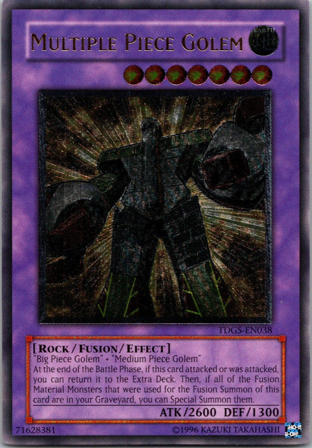Yugioh Multiple Piece Golem TDGS-EN038 Ultimate Rare NM