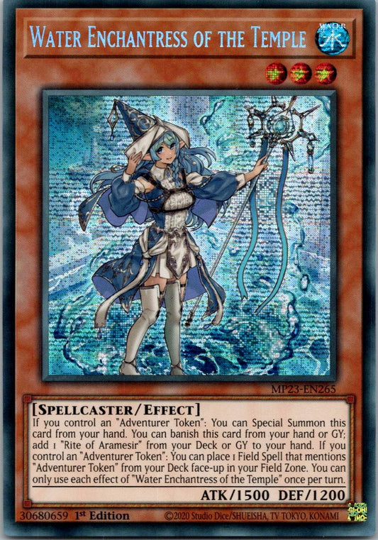 Yugioh Water Enchantress of the Temple MP23-EN265 1st Ed Prismatic Secret NM