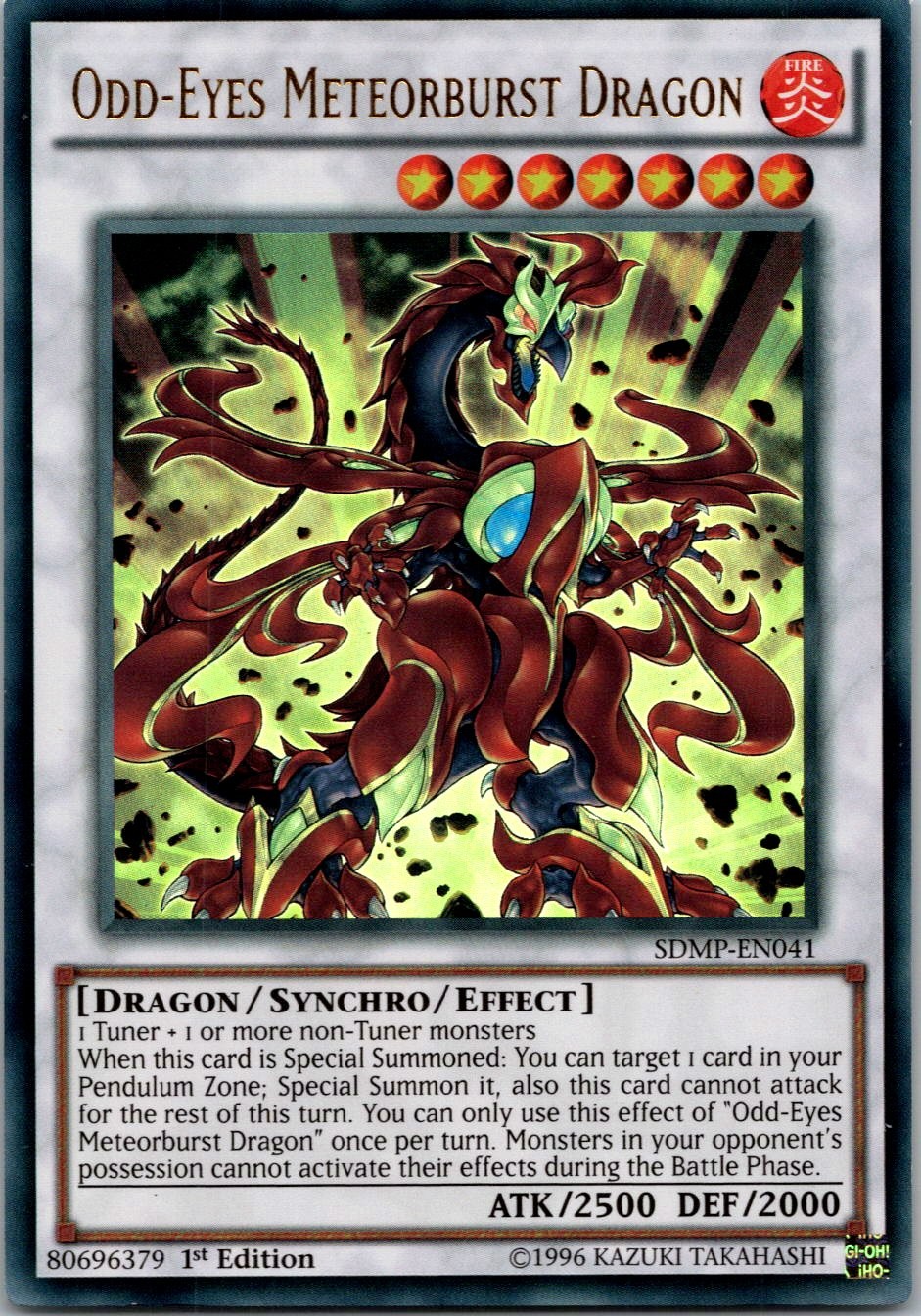 Yugioh Odd-Eyes Meteorburst Dragon SDMP-EN041 1st Edition Ultra Rare NM