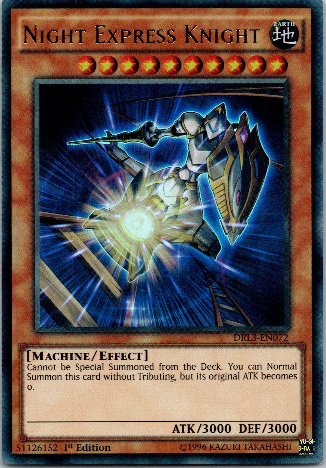 Yugioh Night Express Knight DRL3-EN072 1st Edition Ultra Rare NM
