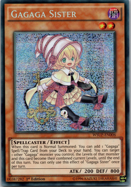 Yugioh Gagaga Sister WSUP-EN006 1st Edition Prismatic Secret Rare NM