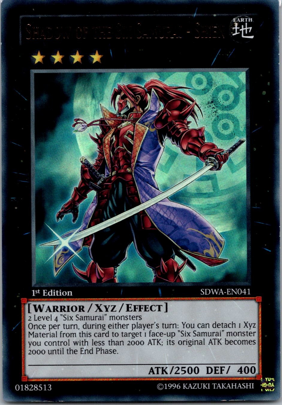 Yugioh Shadow of the Six Samurai - Shien SDWA-EN041 1st Edition Ultra Rare NM