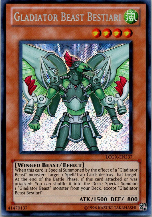 Yugioh Gladiator Beast Bestiari LCGX-EN237 Secret Rare NM