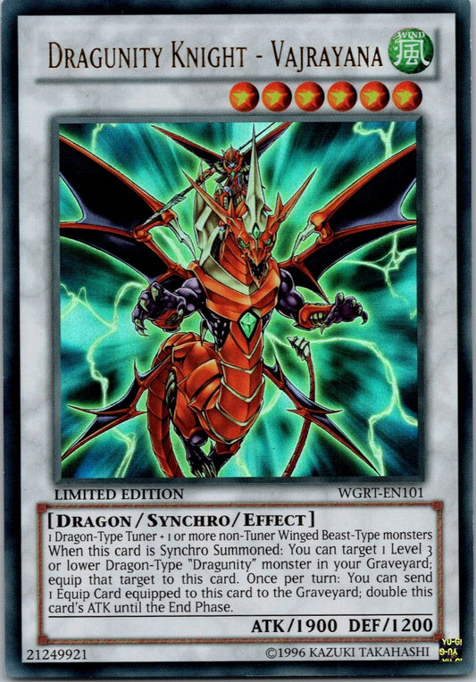Yugioh Dragunity Knight - Vajrayana WGRT-EN101 Limited Edition Ultra Rare NM