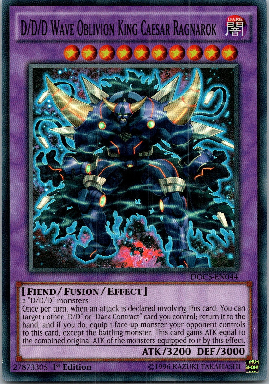 Yugioh D/D/D Wave Oblivion King Caesar Ragnarok DOCS-EN044 1st Edition Super Rar