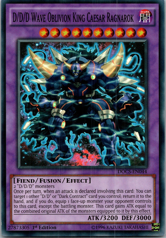 Yugioh D/D/D Wave Oblivion King Caesar Ragnarok DOCS-EN044 1st Edition Super Rar