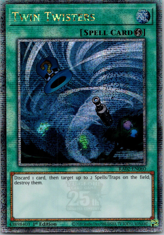 Yugioh Twin Twisters RA02-EN060 1st Edition Quarter Century Secret Rare NM