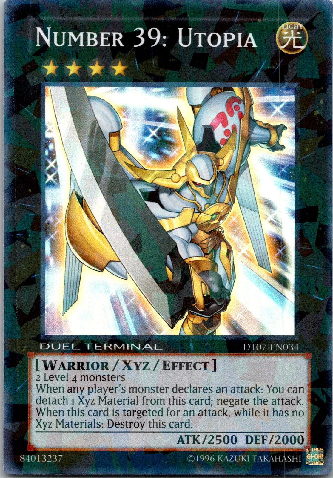 Yugioh Number 39: Utopia DT07-EN034 Duel Terminal Super Parallel Rare NM
