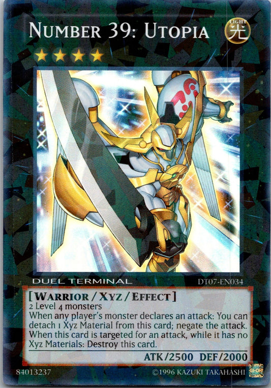 Yugioh Number 39: Utopia DT07-EN034 Duel Terminal Super Parallel Rare NM