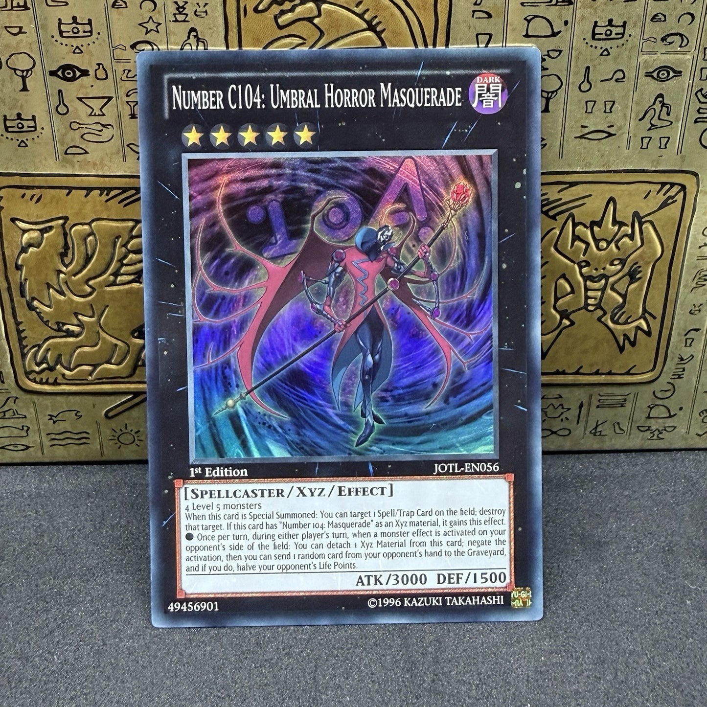 Yugioh Number C104: Umbral Horror Masquerade JOTL-EN056 Super Rare 1st Ed NM