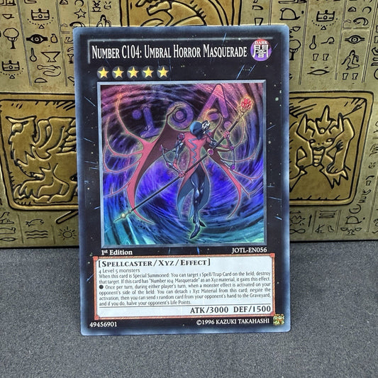 Yugioh Number C104: Umbral Horror Masquerade JOTL-EN056 Super Rare 1st Ed NM