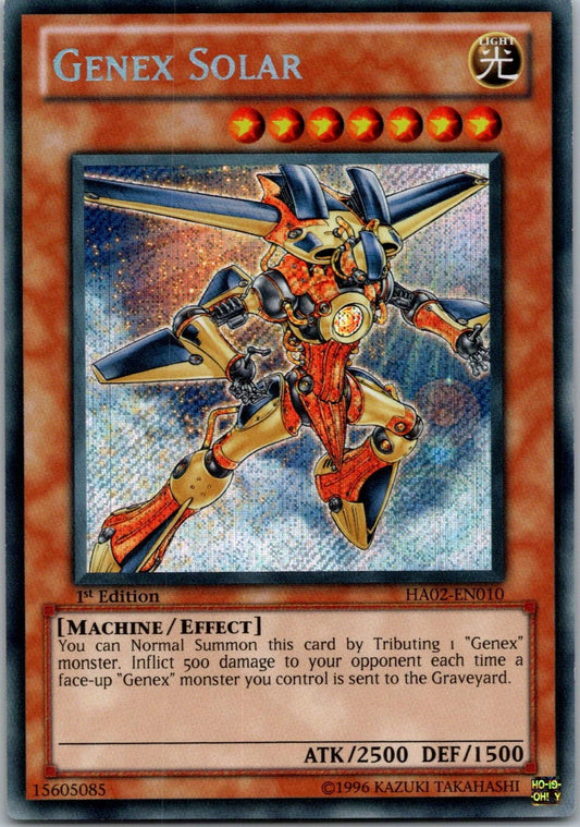 Yugioh Genex Solar HA02-EN010 1st Edition Secret Rare NM