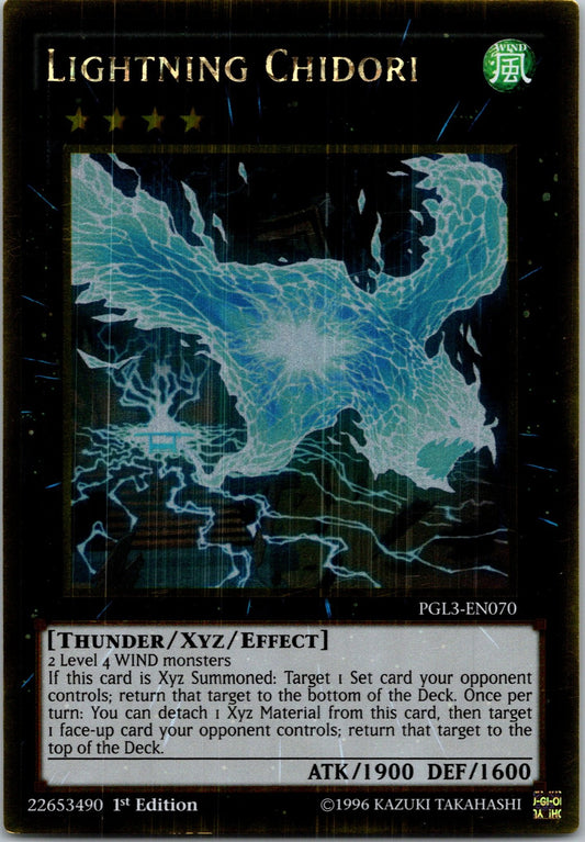 Yugioh Lightning Chidori PGL3-EN070 1st Edition Gold Rare NM