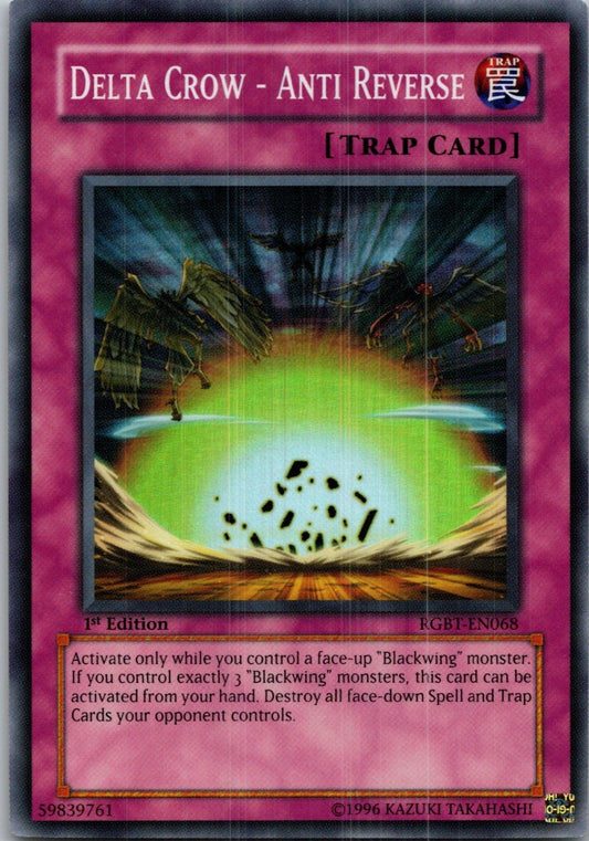 Yugioh Delta Crow - Anti Reverse RGBT-EN068 1st Edition Super Rare NM
