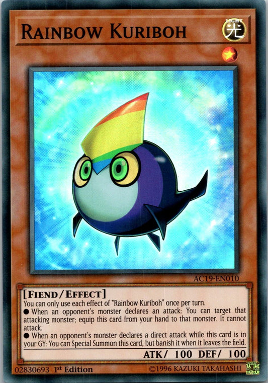 Yugioh Rainbow Kuriboh AC19-EN010 1st Edition Super Rare NM