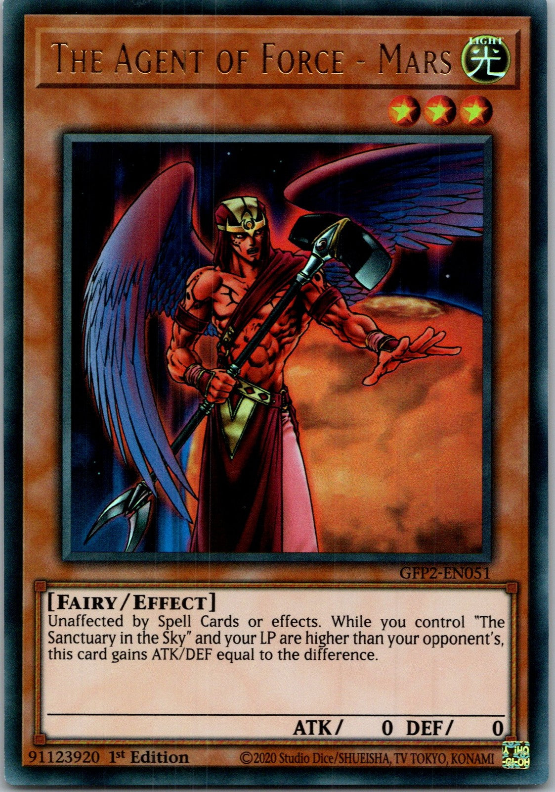 Yugioh The Agent of Force - Mars GFP2-EN051 1st Edition Ultra Rare NM