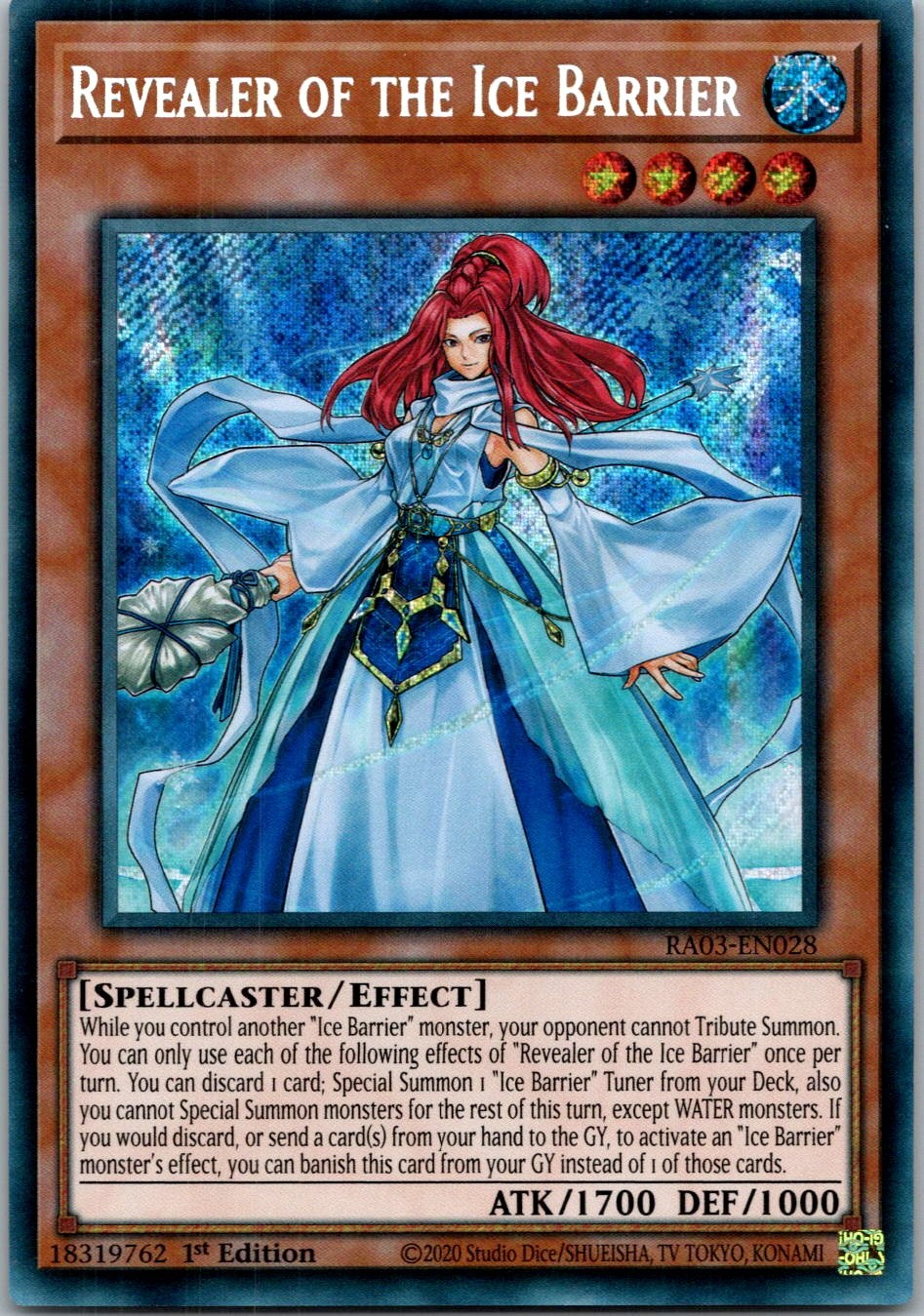 Yugioh Revealer of the Ice Barrier RA03-EN028 1st Edition Secret Rare NM