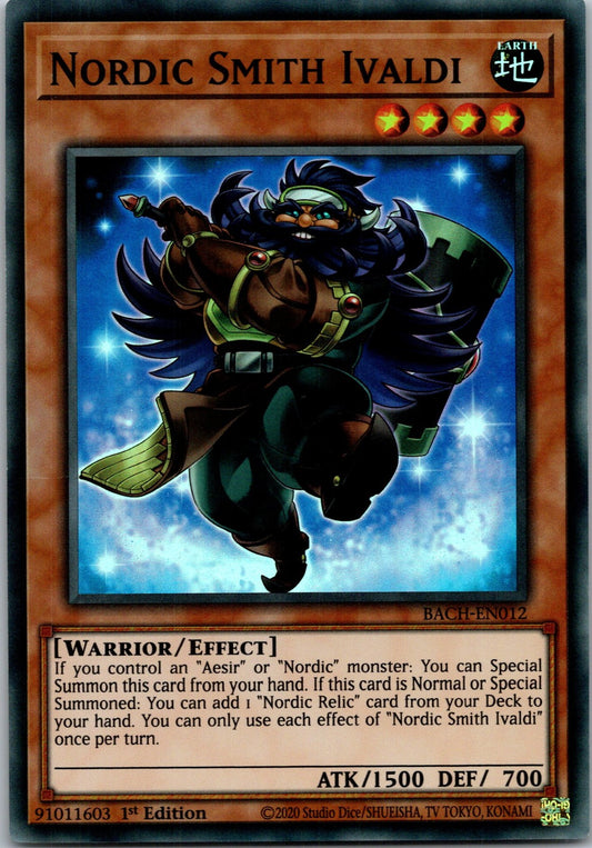 Yugioh Nordic Smith Ivaldi BACH-EN012 1st Edition Super Rare NM