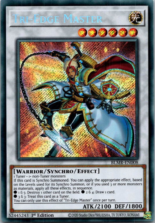 Yugioh Tri-Edge Master BLMR-EN008 1st Edition Secret Rare NM