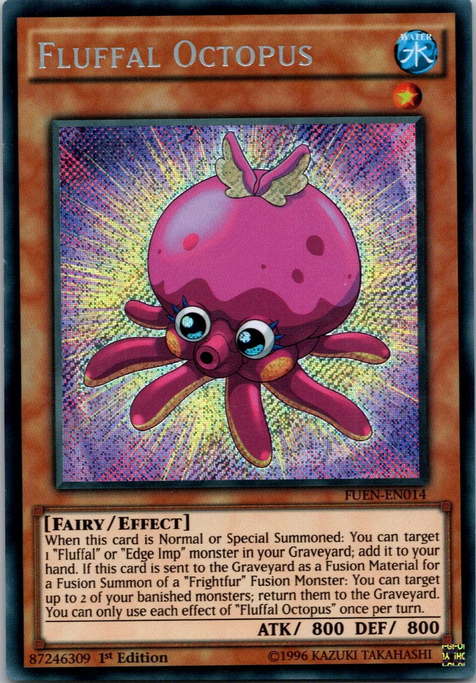 Yugioh Fluffal Octopus FUEN-EN014 1st Edition Secret Rare NM